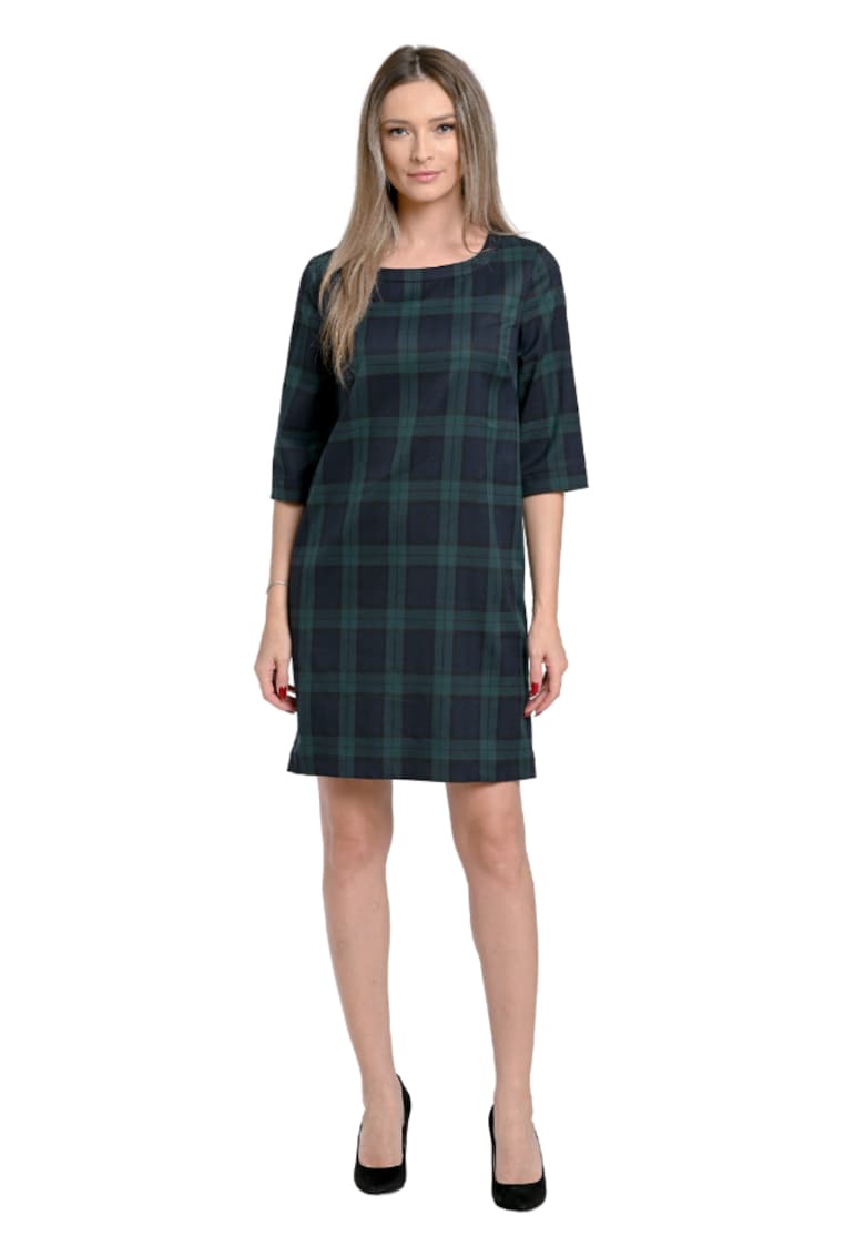 Rochie dreapta stofa carouri Linda