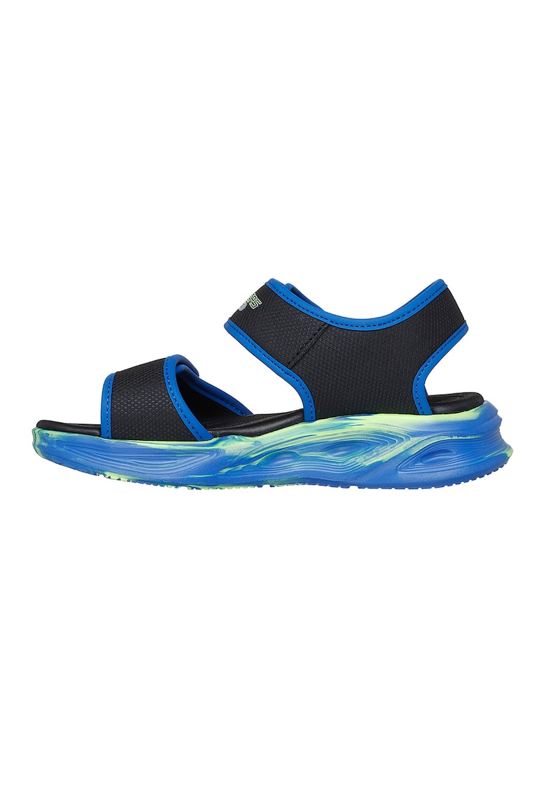 Sandale cu velcro si imprimeu logo