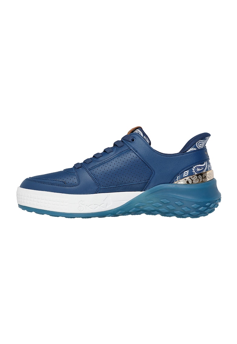 Pantofi sport cu garnituri de piele Sizzle- Snoop Dog - Albastru inchis