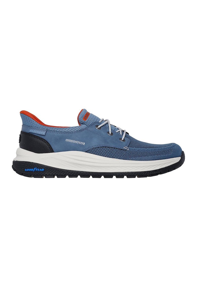 Pantofi sport cu garnituri din piele ecologica Maroe Alden Slip-Ins - Albastru prafuit