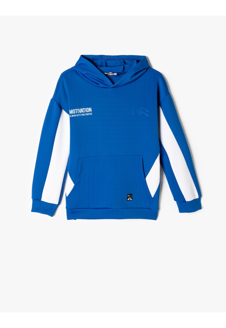 Hanorac cu maneci cazute - Albastru