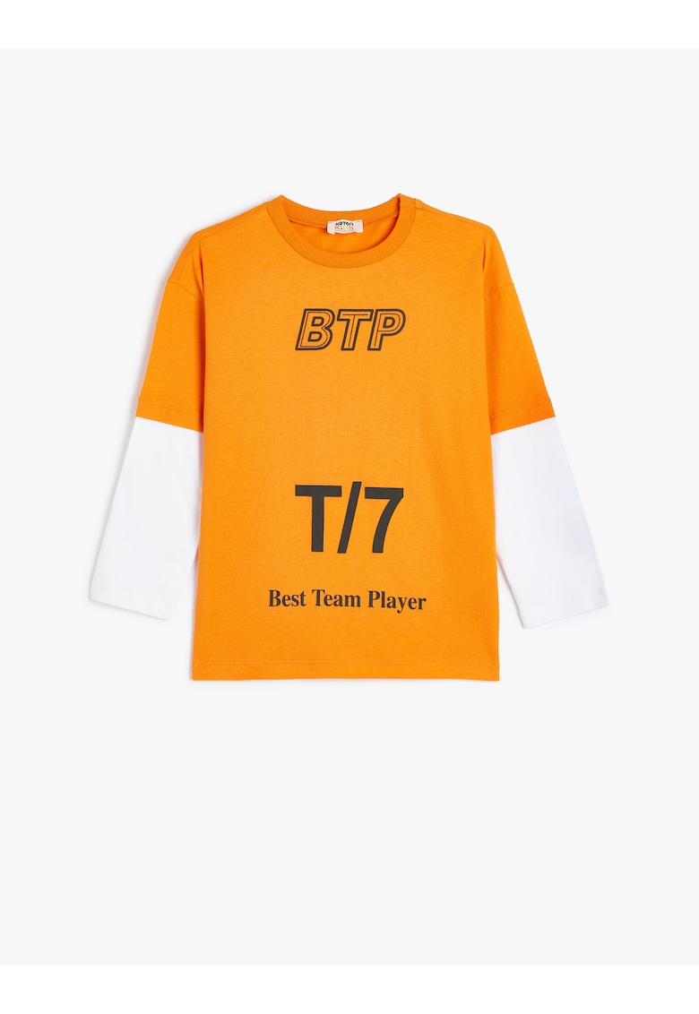 Bluza cu decolteu la baza gatului si model 2in1