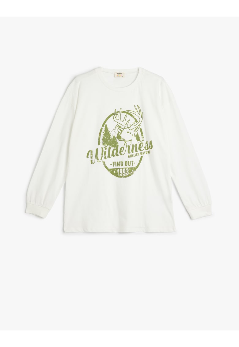 Bluza din bumbac cu imprimeu