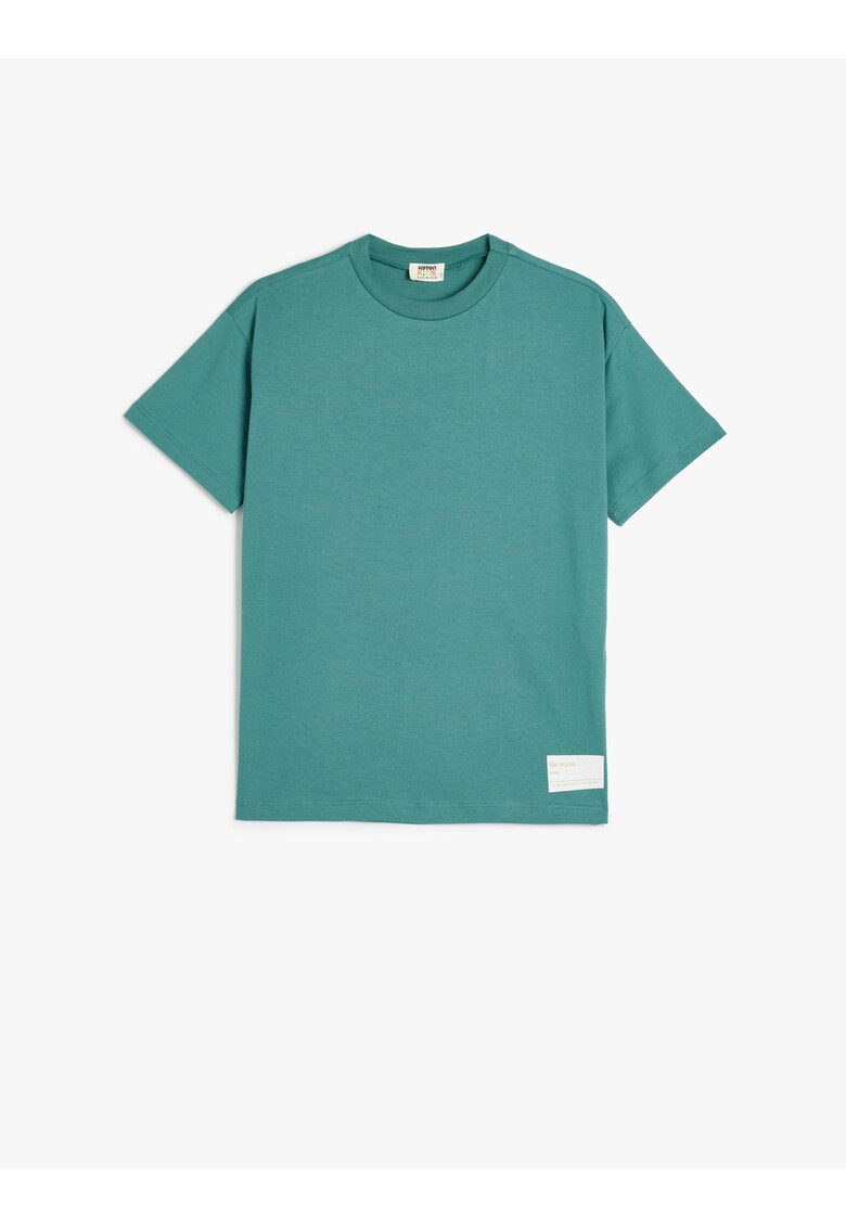 Tricou din bumbac cu imprimeu foto pe partea din spate