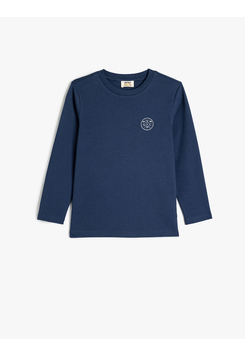 Bluza din bumbac cu decolteu rotund