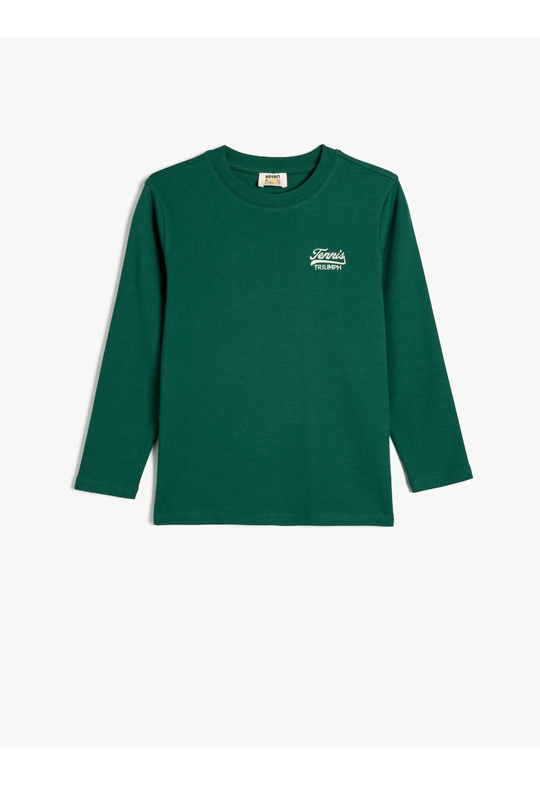 Bluza din bumbac cu decolteu rotund