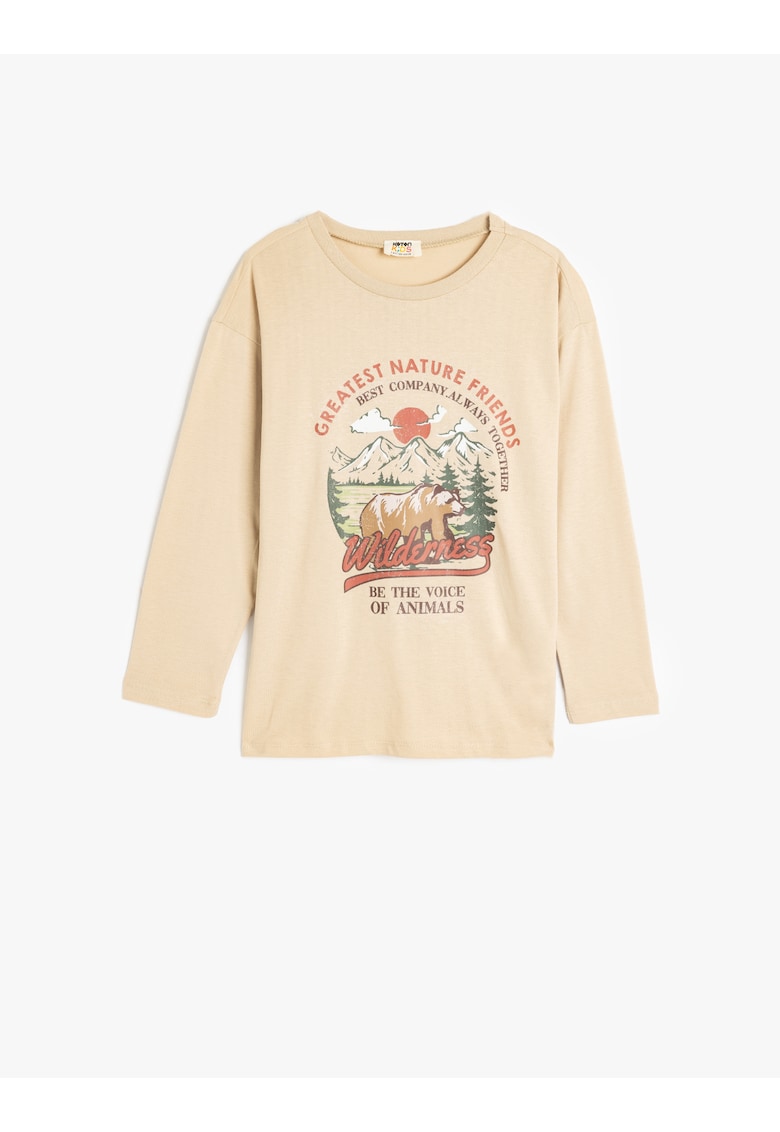 Bluza din bumbac cu model grafic