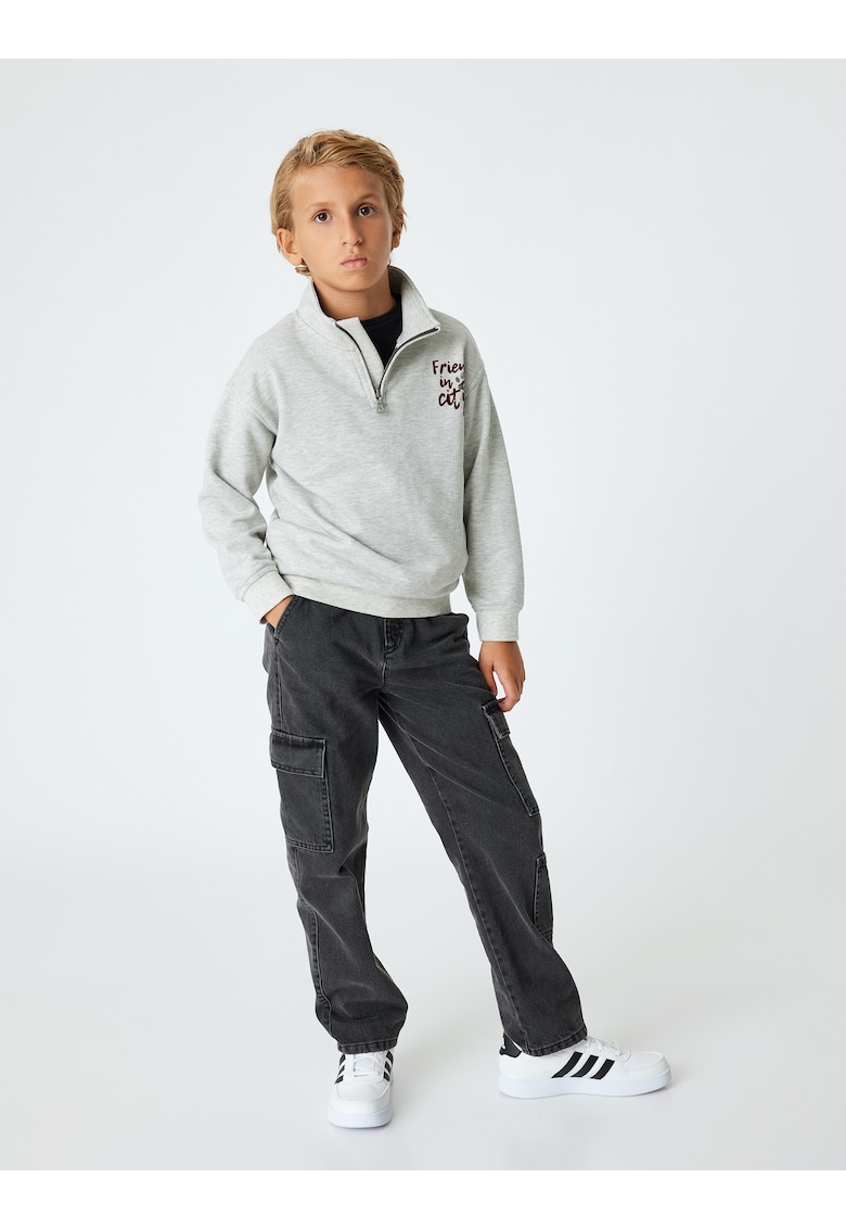 Bluza de trening din amestec de bumbac cu model grafic