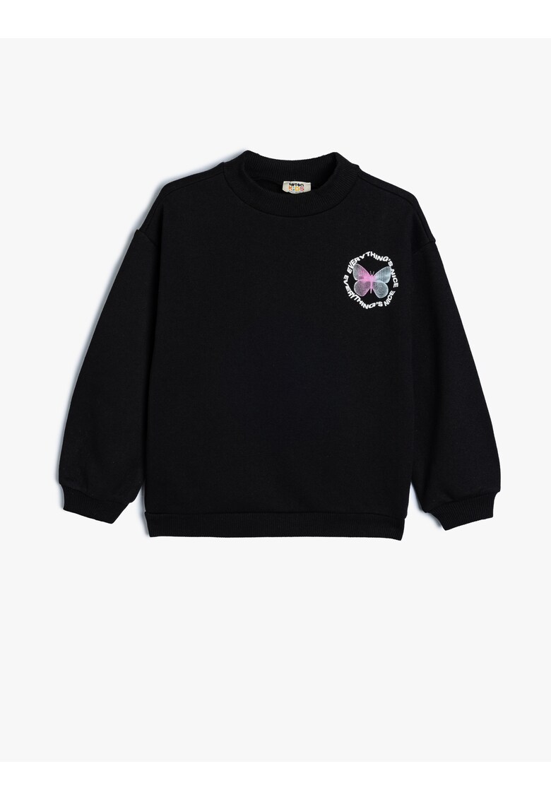 Bluza lejera de trening cu imprimeu pe spate