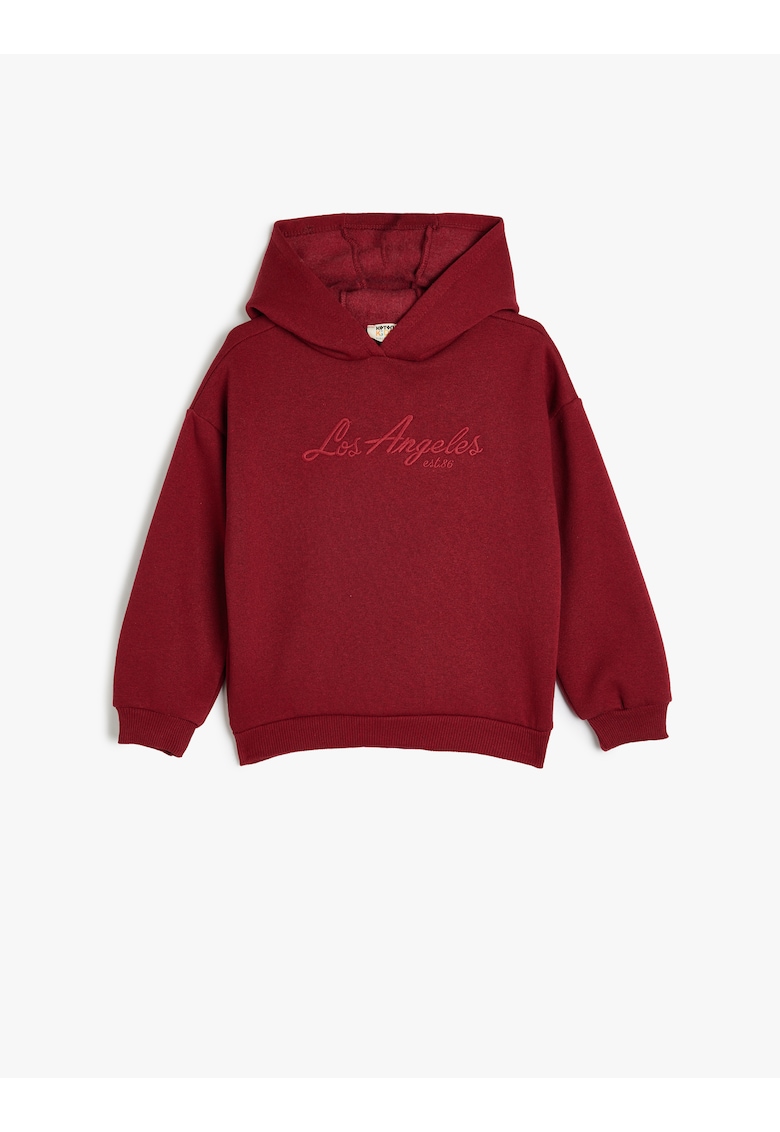 Hanorac din amestec de bumbac cu model text