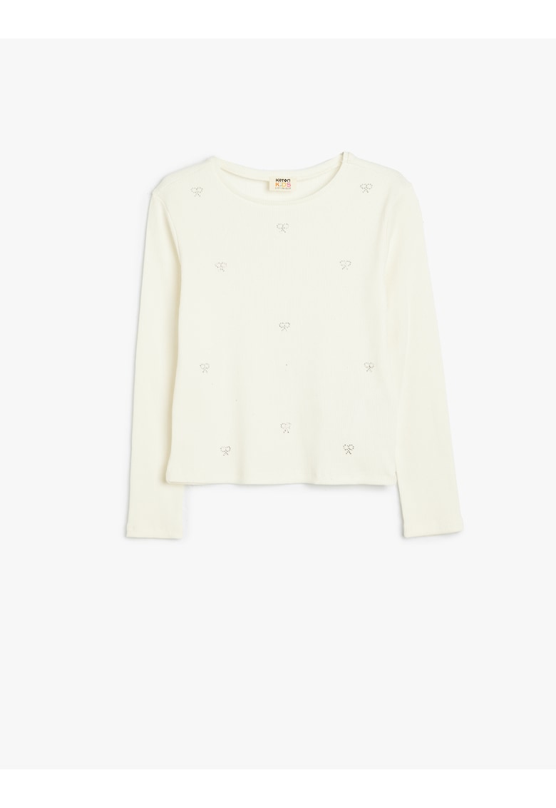 Bluza din amestec de bumbac cu model grafic