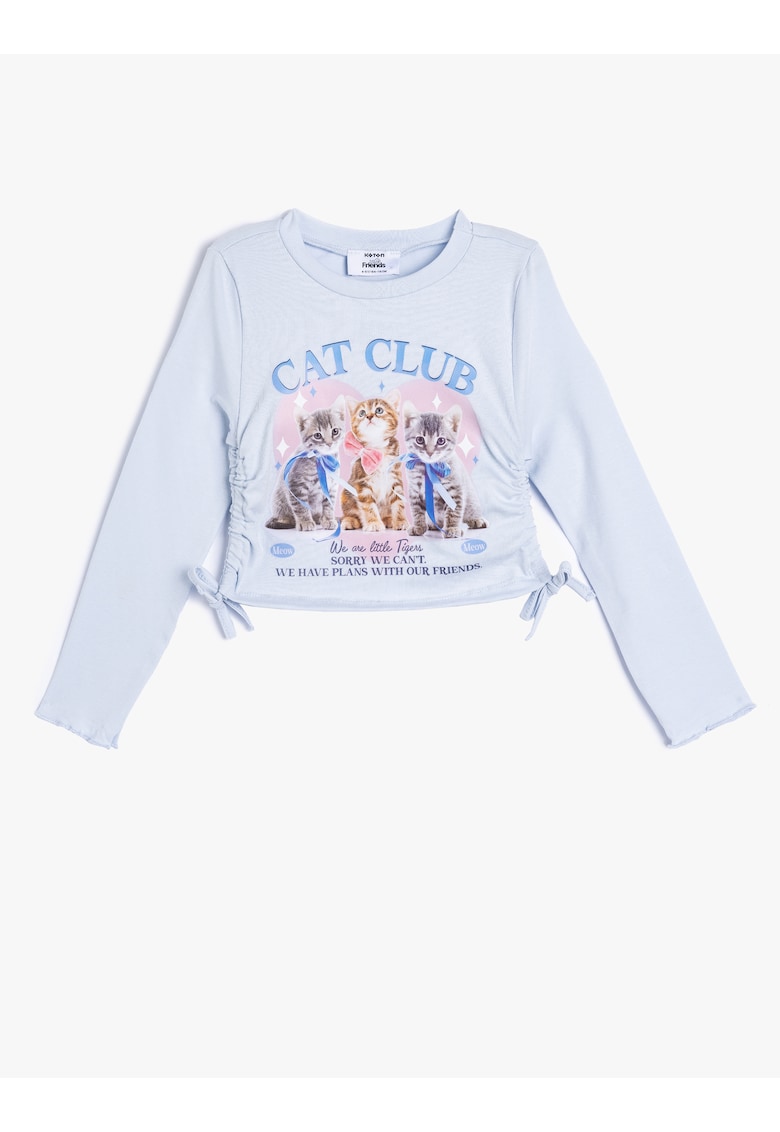 Bluza de bumbac cu model grafic