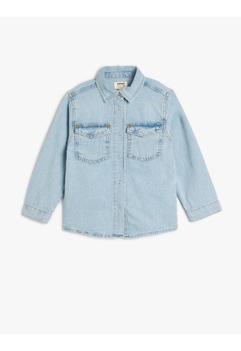 Jacheta din denim cu nasturi