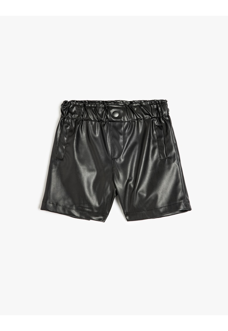 Pantaloni scurti din piele ecologica