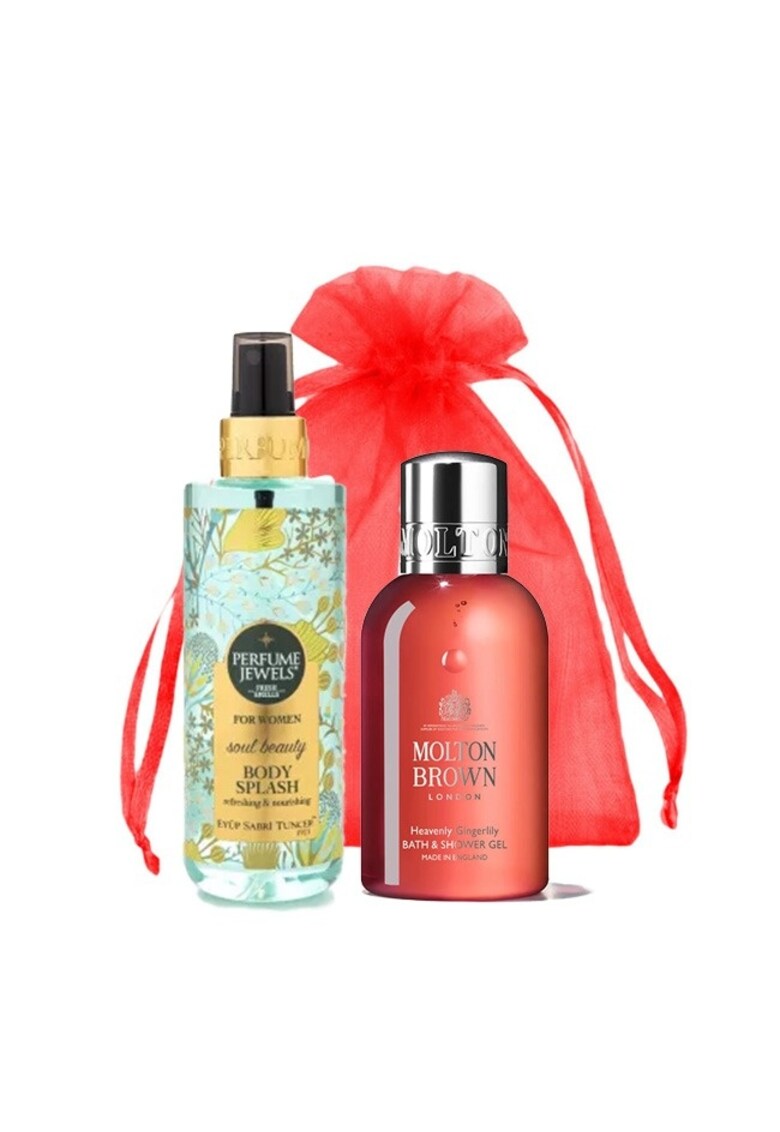 Set ingrijire corp Secret Santa Spray de Corp Eyup Sabri Tuncer Perfume Jewels Soul Beauty 250 ML si Gel de dus - 100 ml
