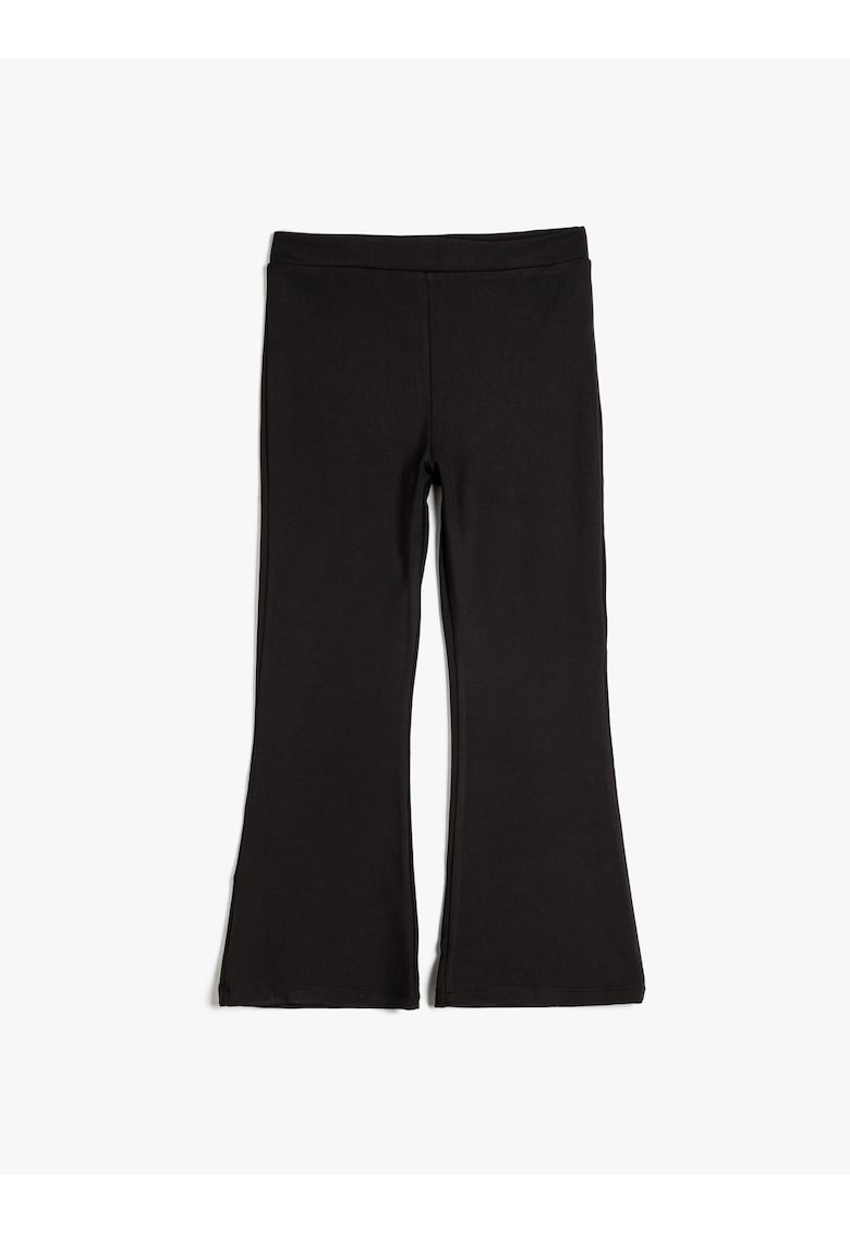 Pantaloni evazati cu model uni