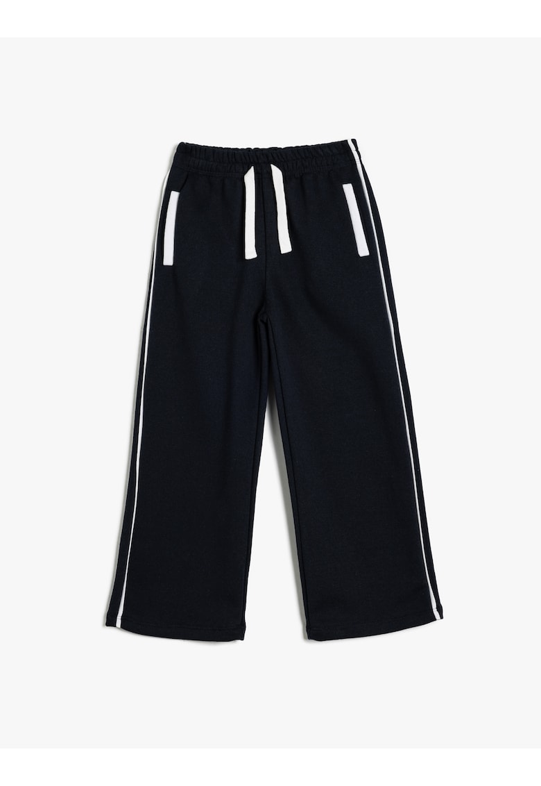 Pantaloni de trening cu croiala ampla si banda elastica in talie