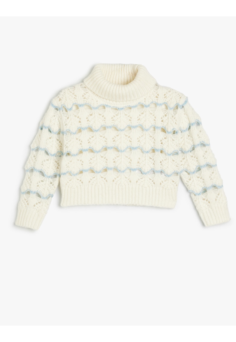 Pulover crop din amestec de lana