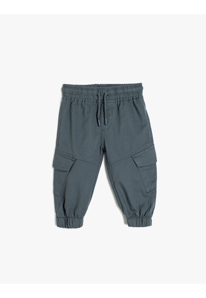 Pantaloni cargo cu talie elastica