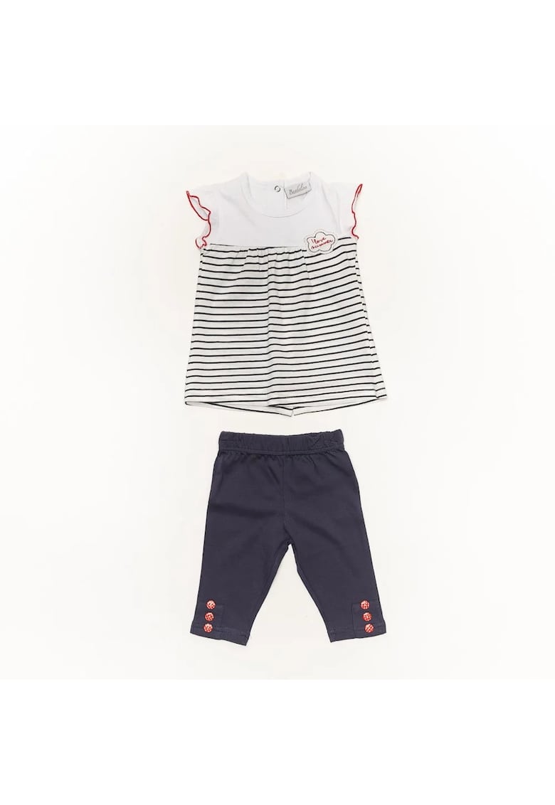 Compleu bebelusi -  cu bluza fara maneci - 52015 - Bleumarin