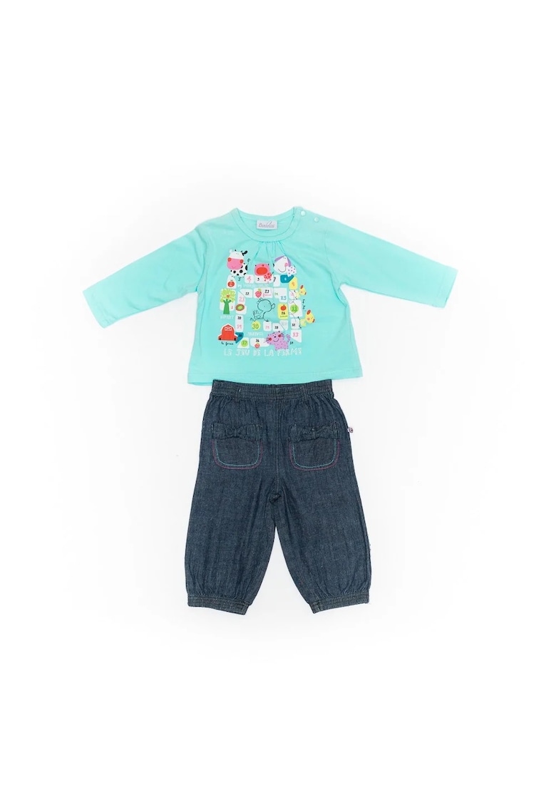Compleu bebelusi - 2 piese - 44015 - Albastru -