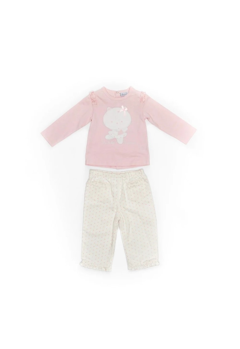 Compleu fetite -  2 piese - 23915 - roz -