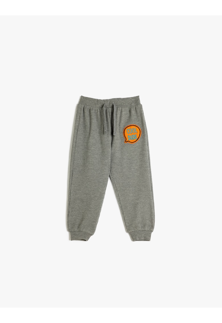 Pantaloni de trening relaxed fit cu aspect texturat