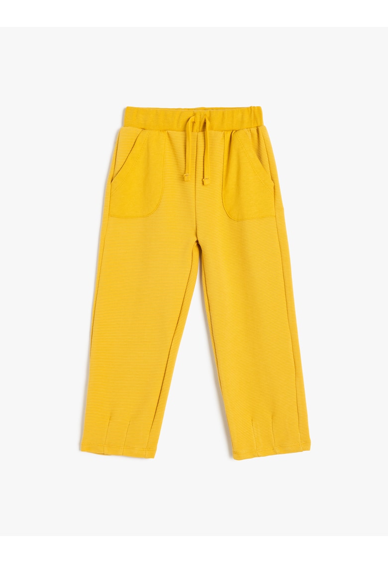 Pantaloni de trening striati cu snur de ajustare in talie