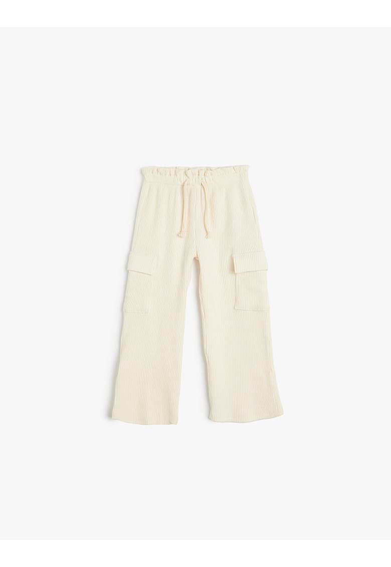 Pantaloni de trening striati cu talie ajustabila