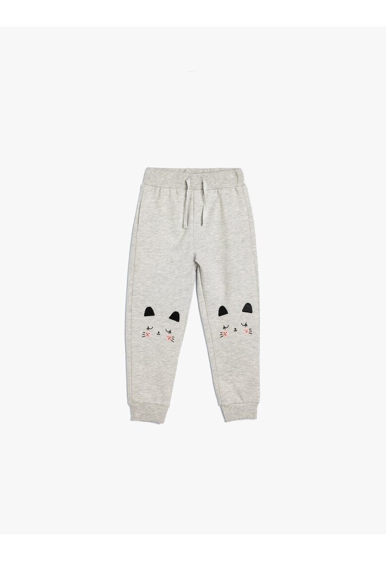 Pantaloni de trening cu imprimeu grafic - Gri