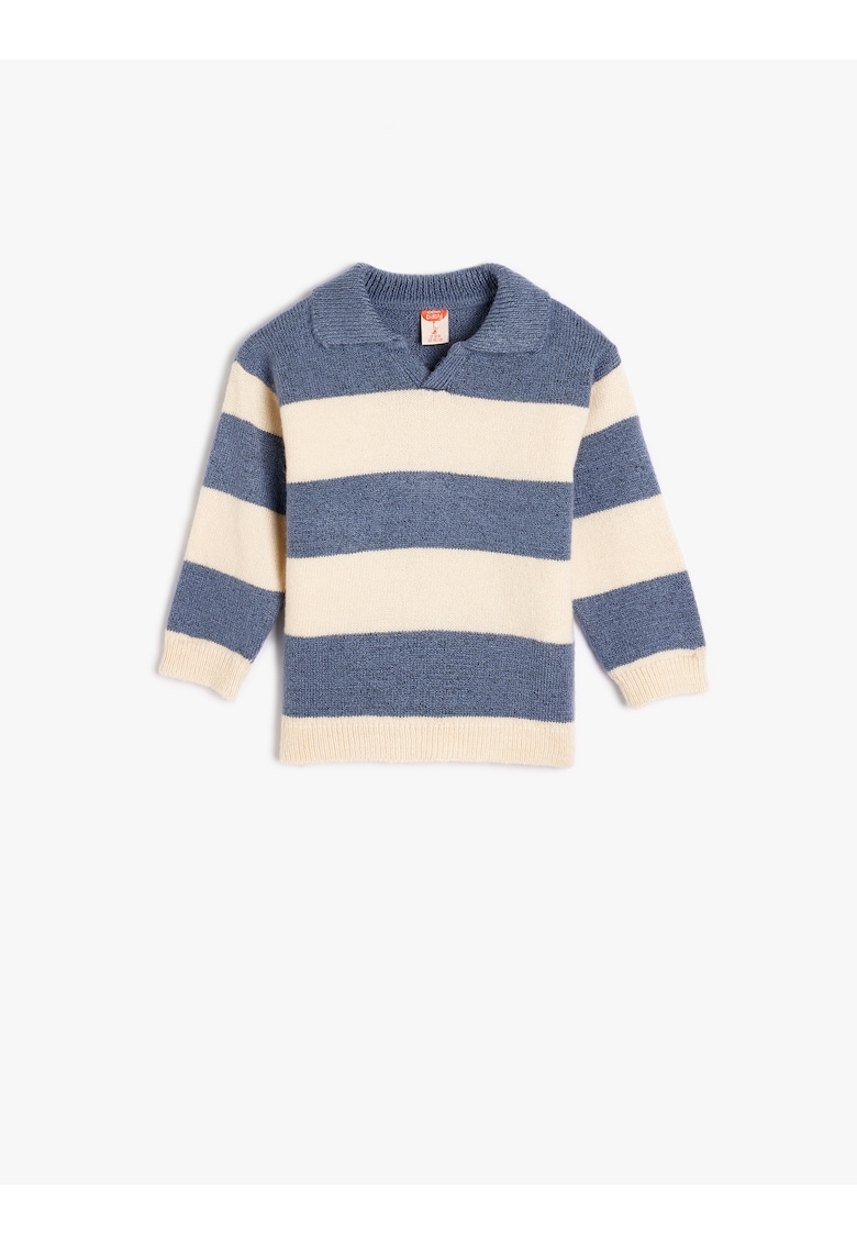 Pulover polo cu model in dungi