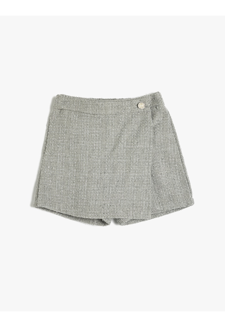 Fusta-pantalon din tuid cu talie elastica