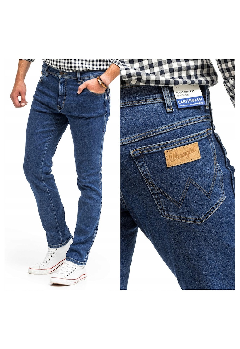 Blugi barbati -  Texas Slim - Bumbac - Lungi - Barbati - Slim fit - W38-L32 US - Albastru