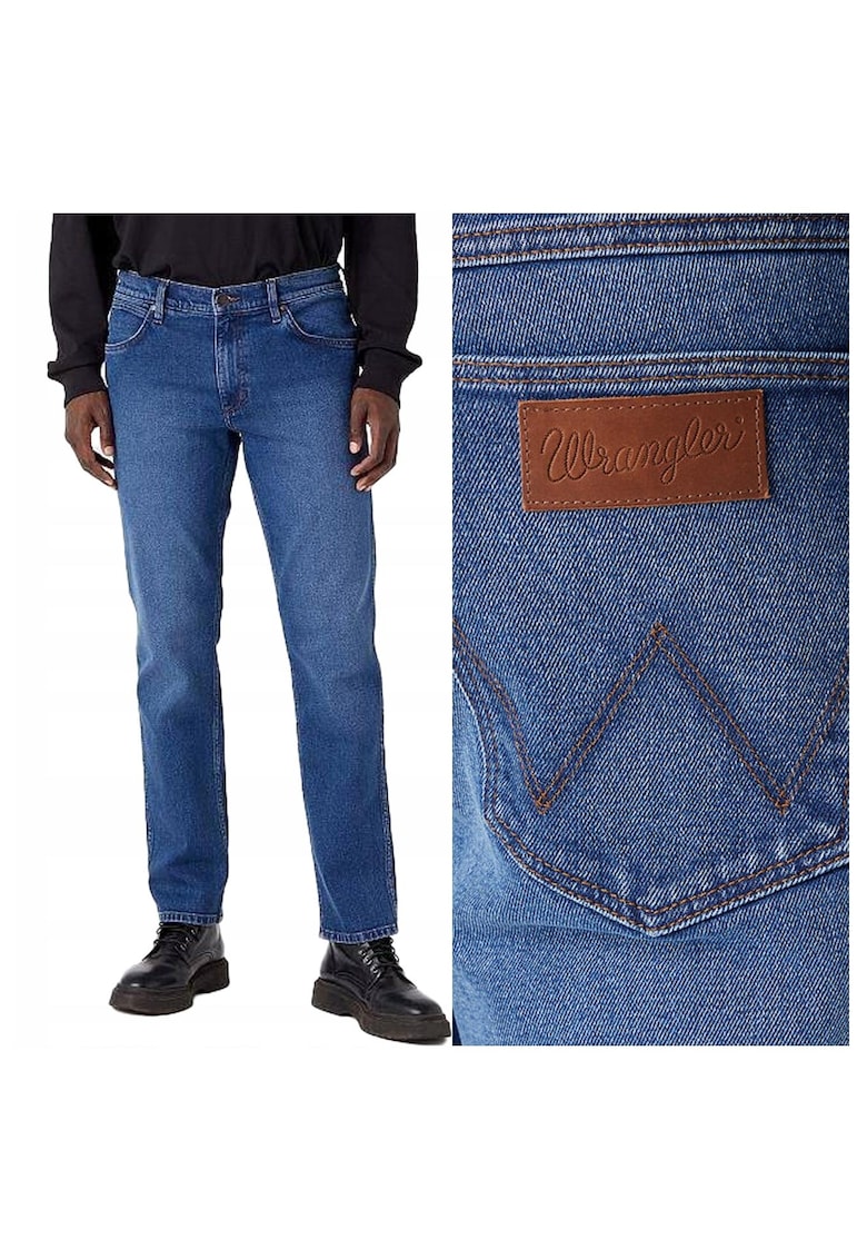 Blugi barbati -  Earthwash - Bumbac - Lungi - Barbati - Regular fit - W31-L34 US - Albastru