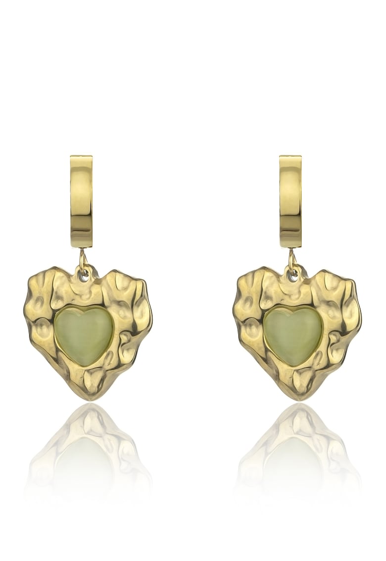 Cercei din otel inoxidabil placati cu aur de 18K