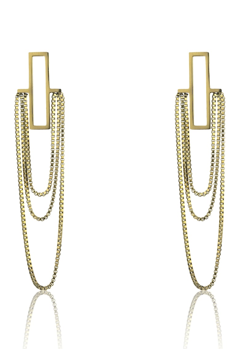 Cercei drop placati cu aur de 18K