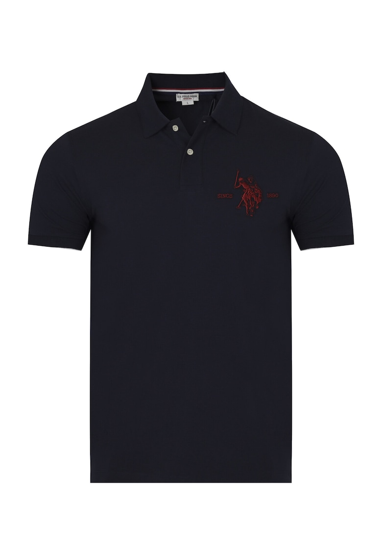 - Tricou polo pentru barbati SALK - Albastru inchis