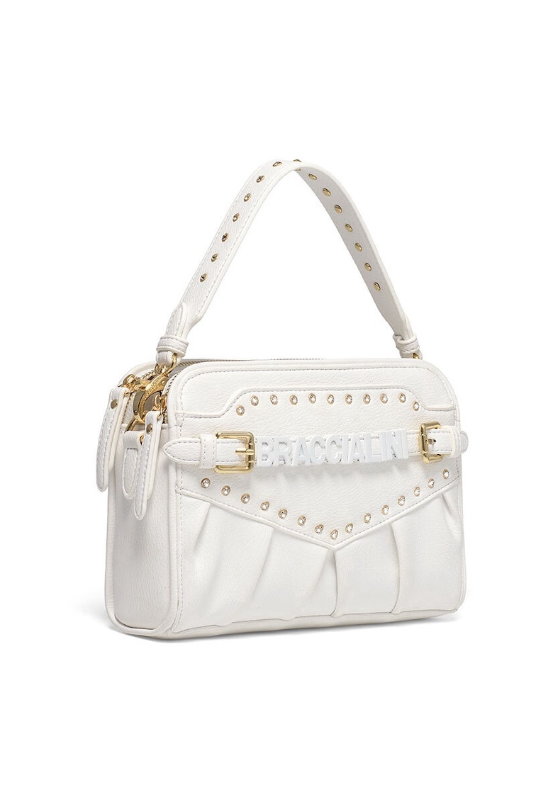 BRACCIALIN - Geanta din piele ecologica cu maner - Alb