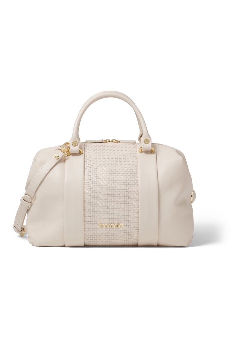 Geanta bowler din piele cu bareta detasabila