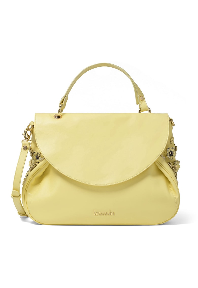 Geanta din piele cu maner si clapa