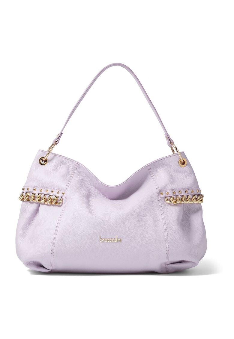 Geanta hobo din piele cu lant decorativ