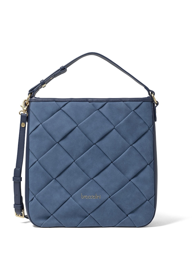 Geanta tote dublu texturata cu bareta detasabila