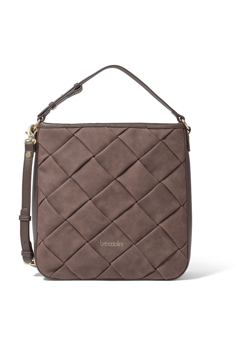 Geanta tote dublu texturata cu bareta detasabila