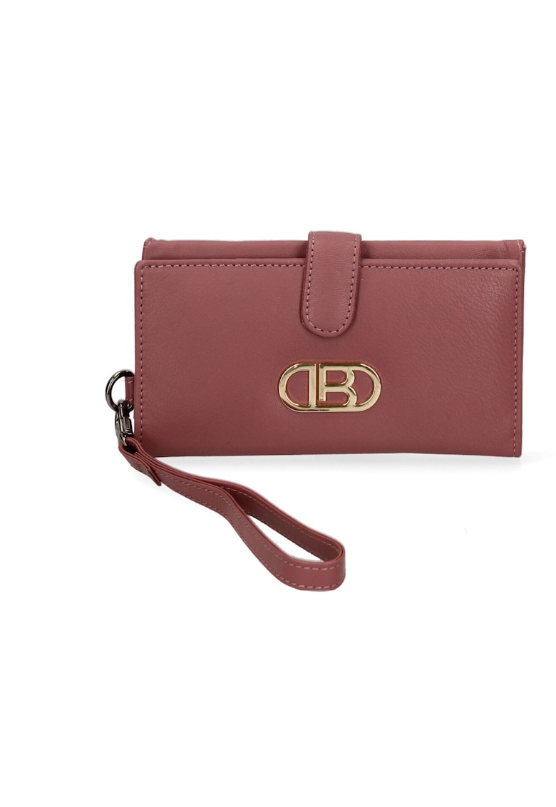 Portofel dreptunghiular din piele cu bareta detasabila pentru incheietura Portofel dreptunghiular din piele cu bareta detasabila pentru incheietura