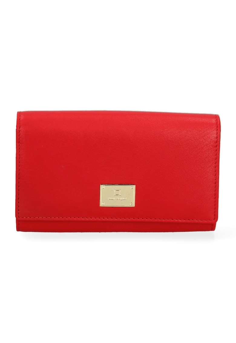 Portofel din piele veritabila cu capsa Portofel din piele veritabila cu capsa