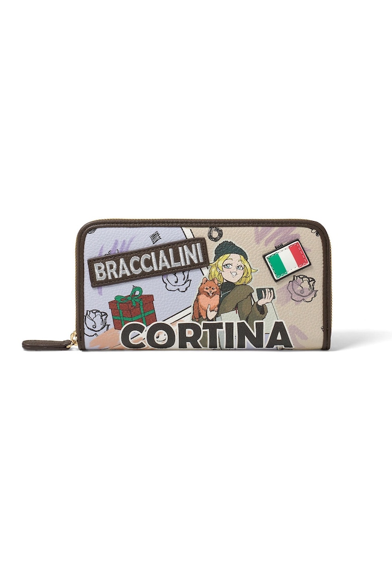 Portofel din piele ecologica cu imprimeu