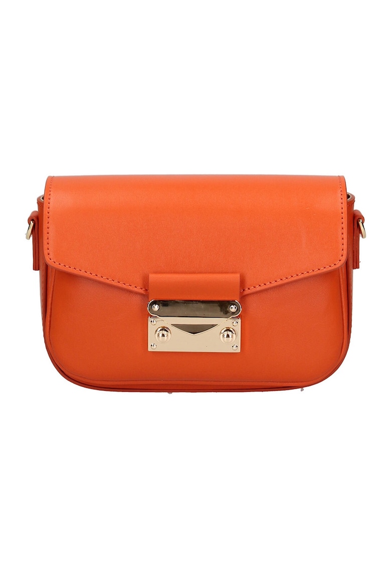 Geanta crossbody de piele cu logo