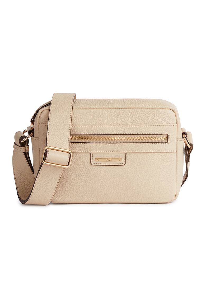 Geanta crossbody din piele Blandine - Crem