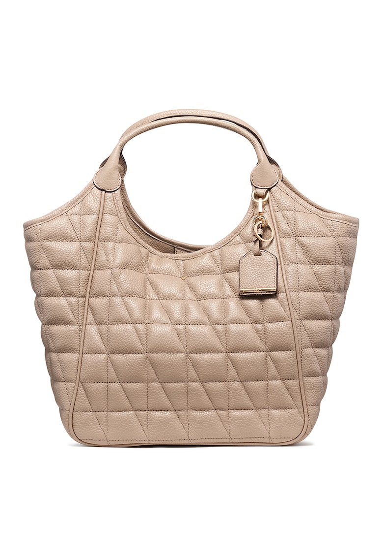 Geanta matlasata din piele cu maner Demetri