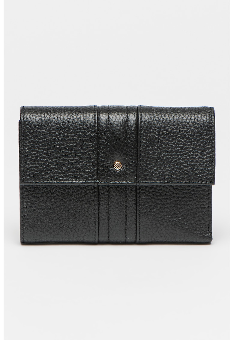 Portofel pliabil de piele cu aspect texturat